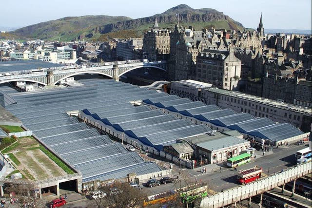 <p>Grand central station: starting a journey at Edinburgh Waverley could cost much more than boarding at Haymarket, one mile away </p>