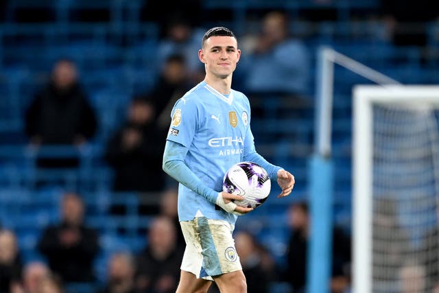 <p>Phil Foden has performed in the absence of Erling Haaland</p>