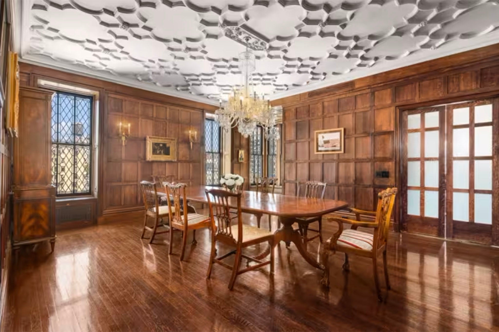 Giuliani’s dining room in his Upper East Side apartment