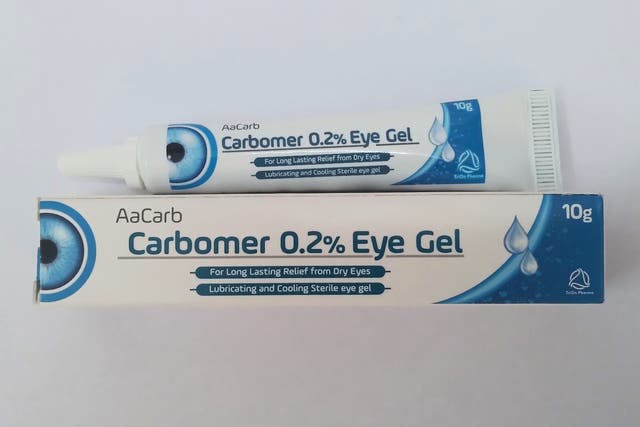 <p>Contaminate eye gel used to treat dry eyes </p>