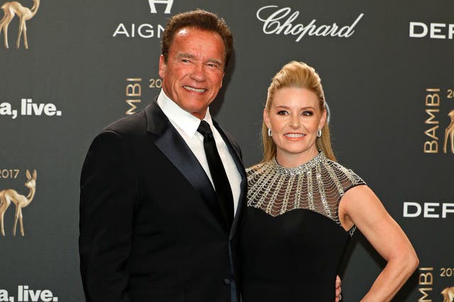 <p>Arnold Schwarzenegger and his girlfriend Heather Milligan </p>