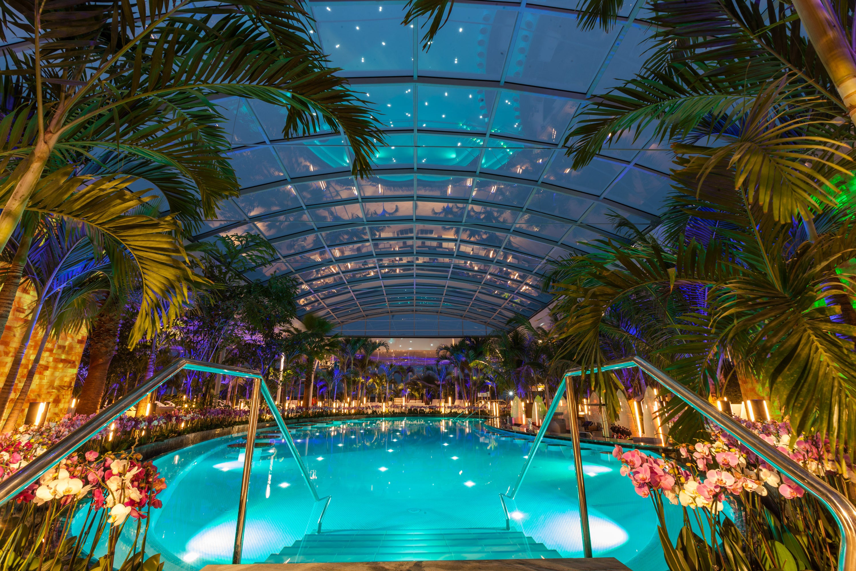 Spa under the stars at Therme, which is open until midnight