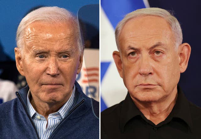 <p>US President Joe Biden and Israeli Prime Minister Benjamin Netanyahu </p>