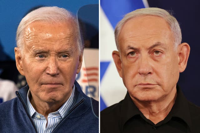 <p>US President Joe Biden and Israeli Prime Minister Benjamin Netanyahu </p>