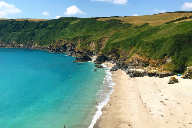 <p>Discover hidden coastal spots, such as secluded Lantic Bay, Cornwall </p>