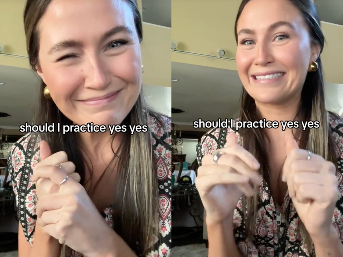 Woman shares hilarious video of herself practising saying ‘yes’ to her boyfriend when he proposes