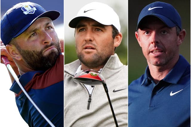 Rahm, Scheffler and McIlroy are among the contenders to win the Masters (PA)