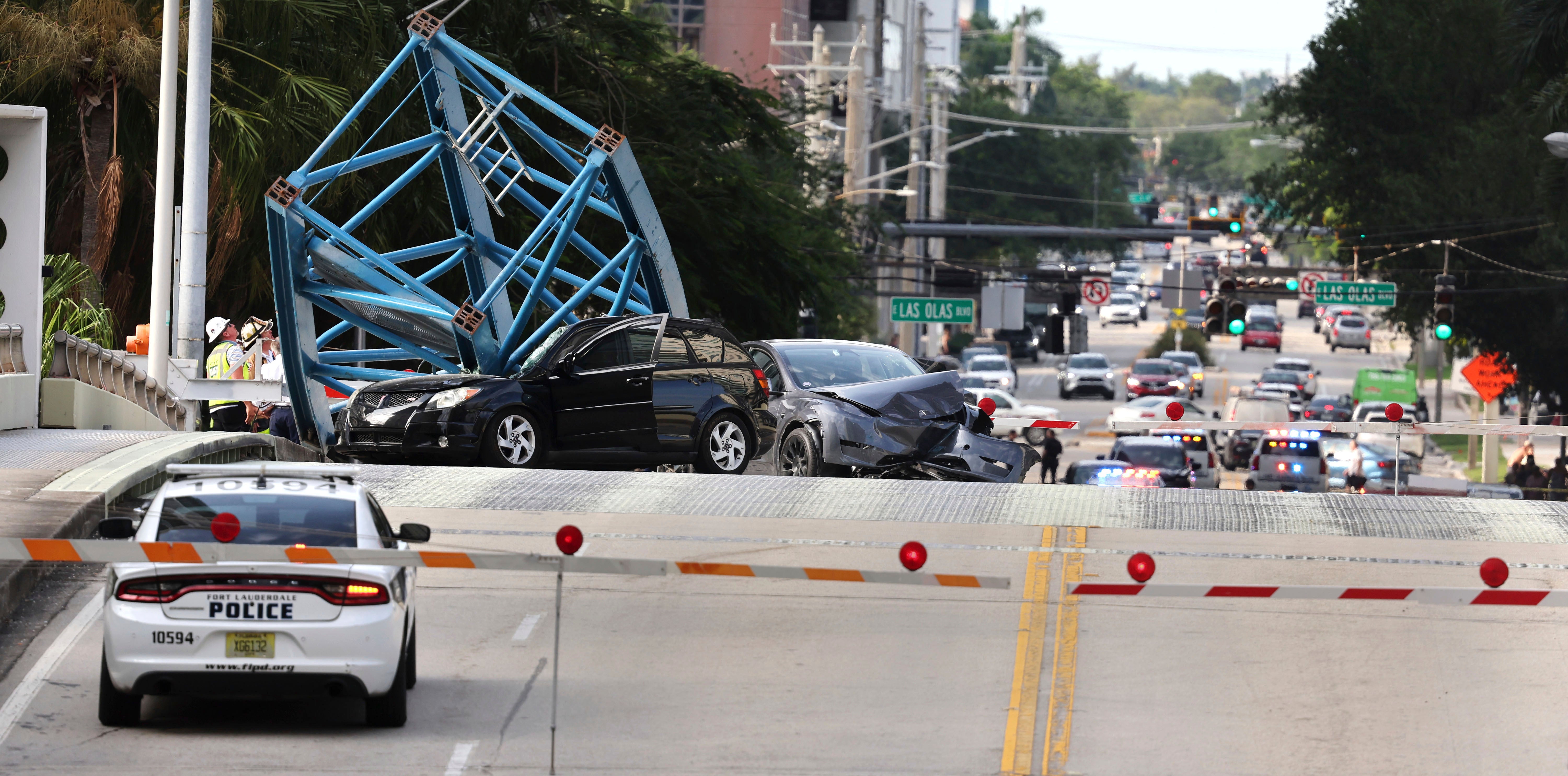 A hole has been left in the bridge, causing it to be closed indefinitley