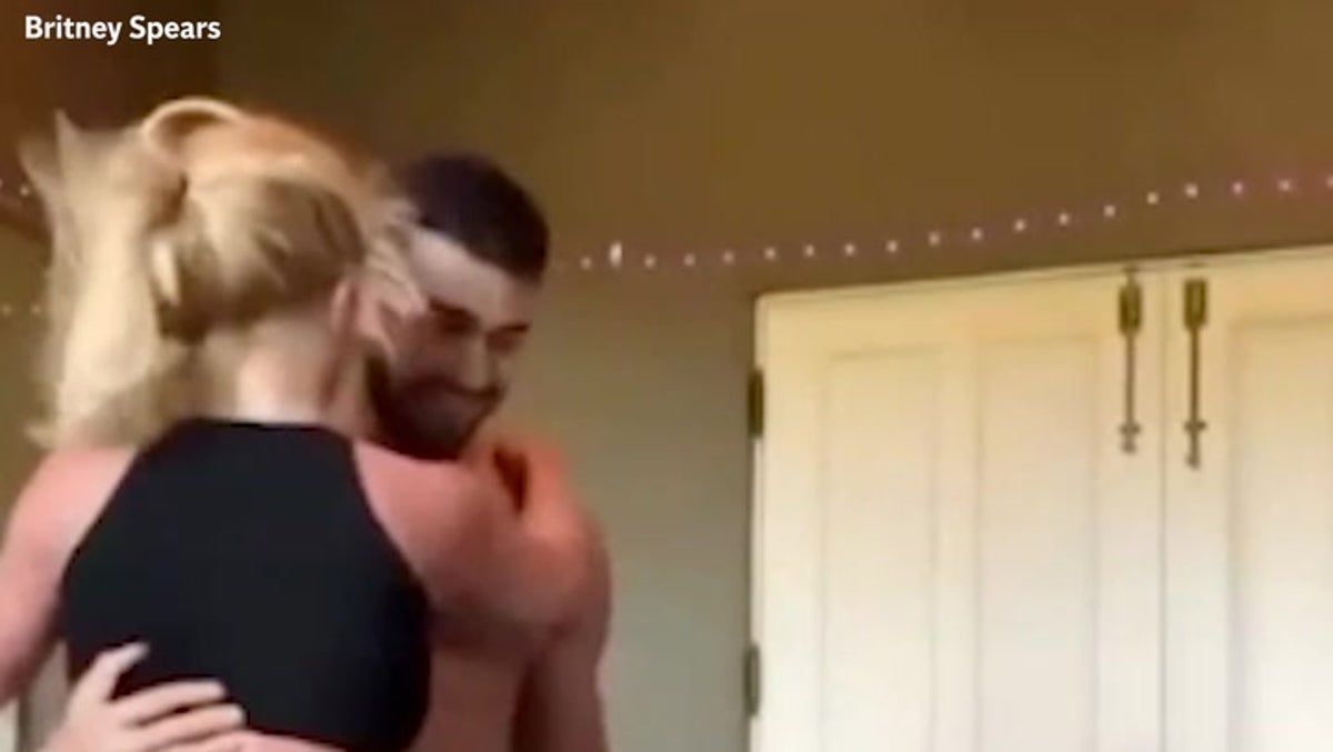 Britney Spears kisses ex-husband Sam Asghari in throwback video as she admits she loves ‘too much’