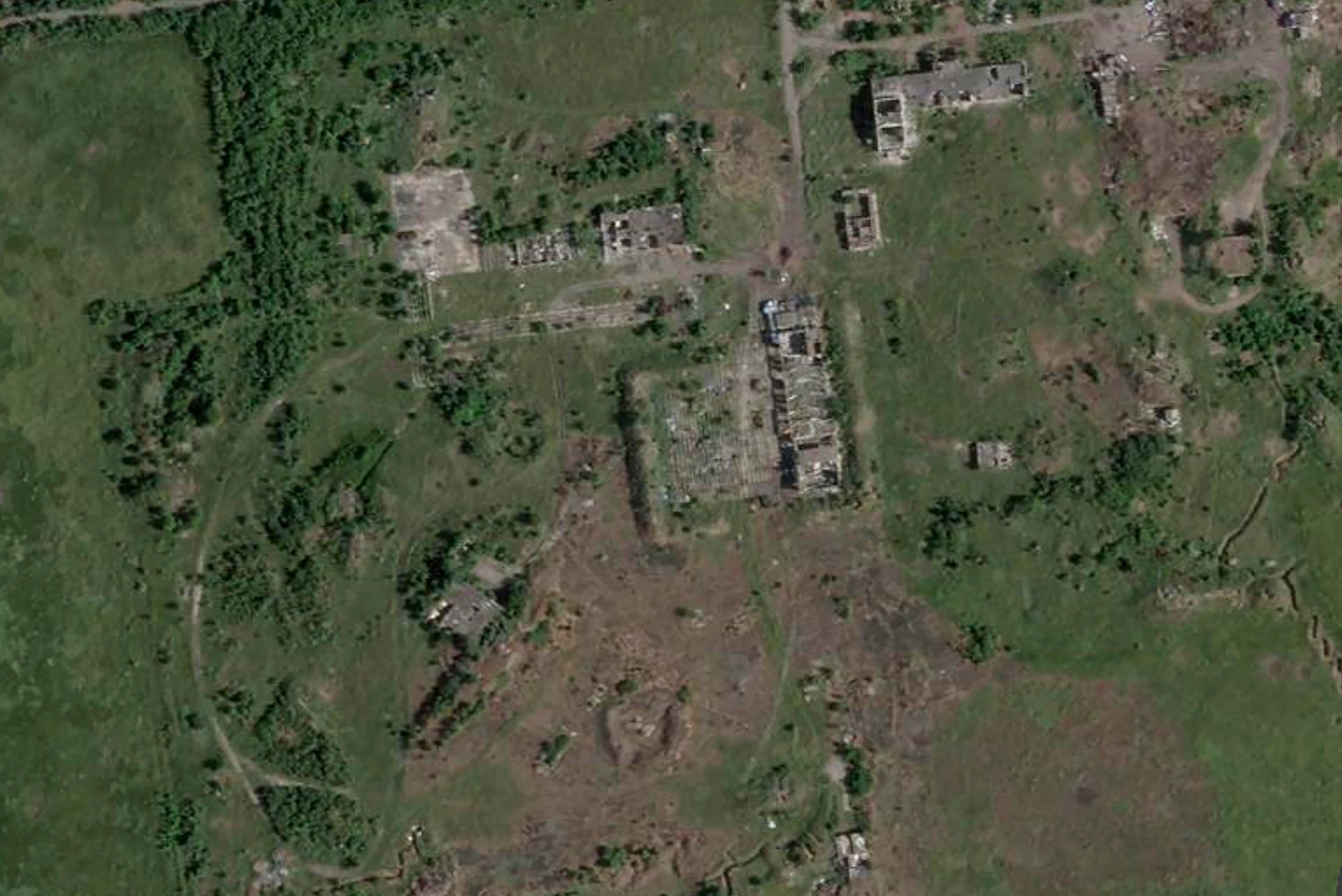 This satellite image shows a position in Avdiivka from July 2022