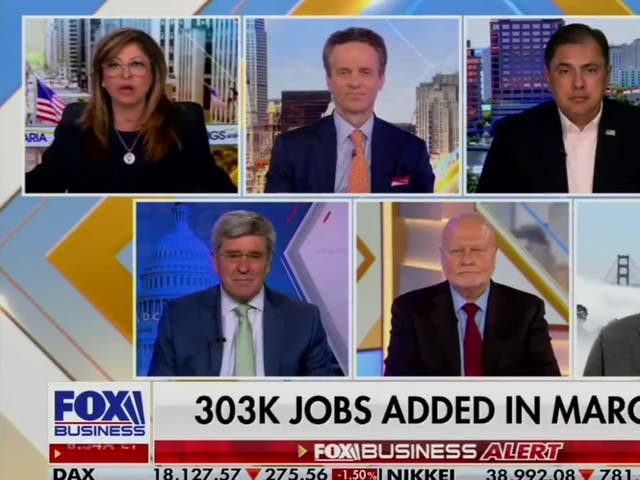 <p>Maria Bartiromo and guests attempt to find the downside of Biden’s latest booming job numbers</p>