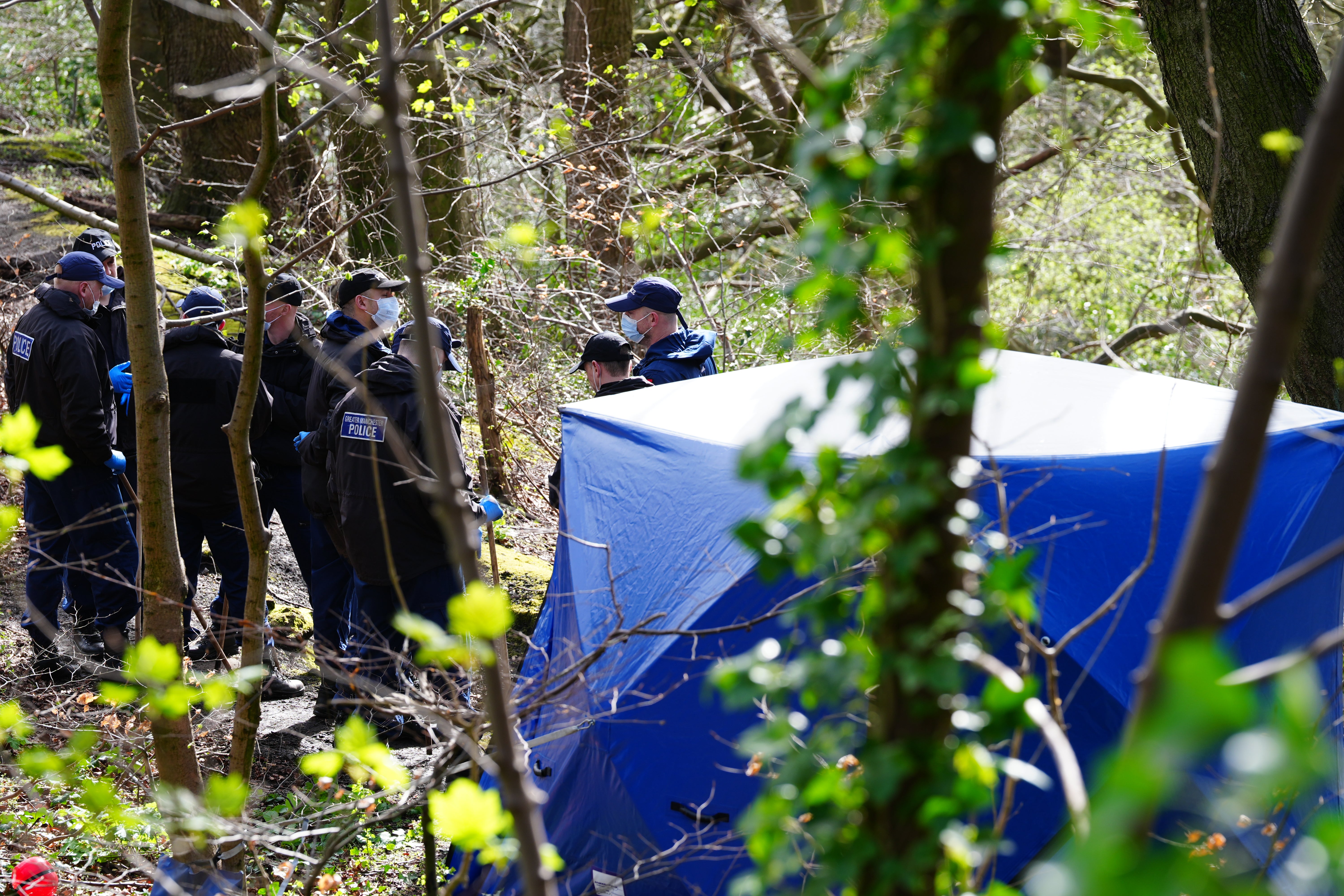 Police officers are searching for other human body parts