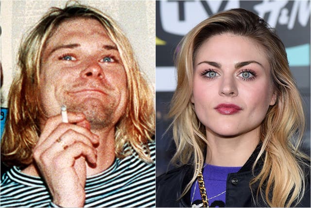<p>Kurt Cobain (left) and Frances Bean Cobain</p>