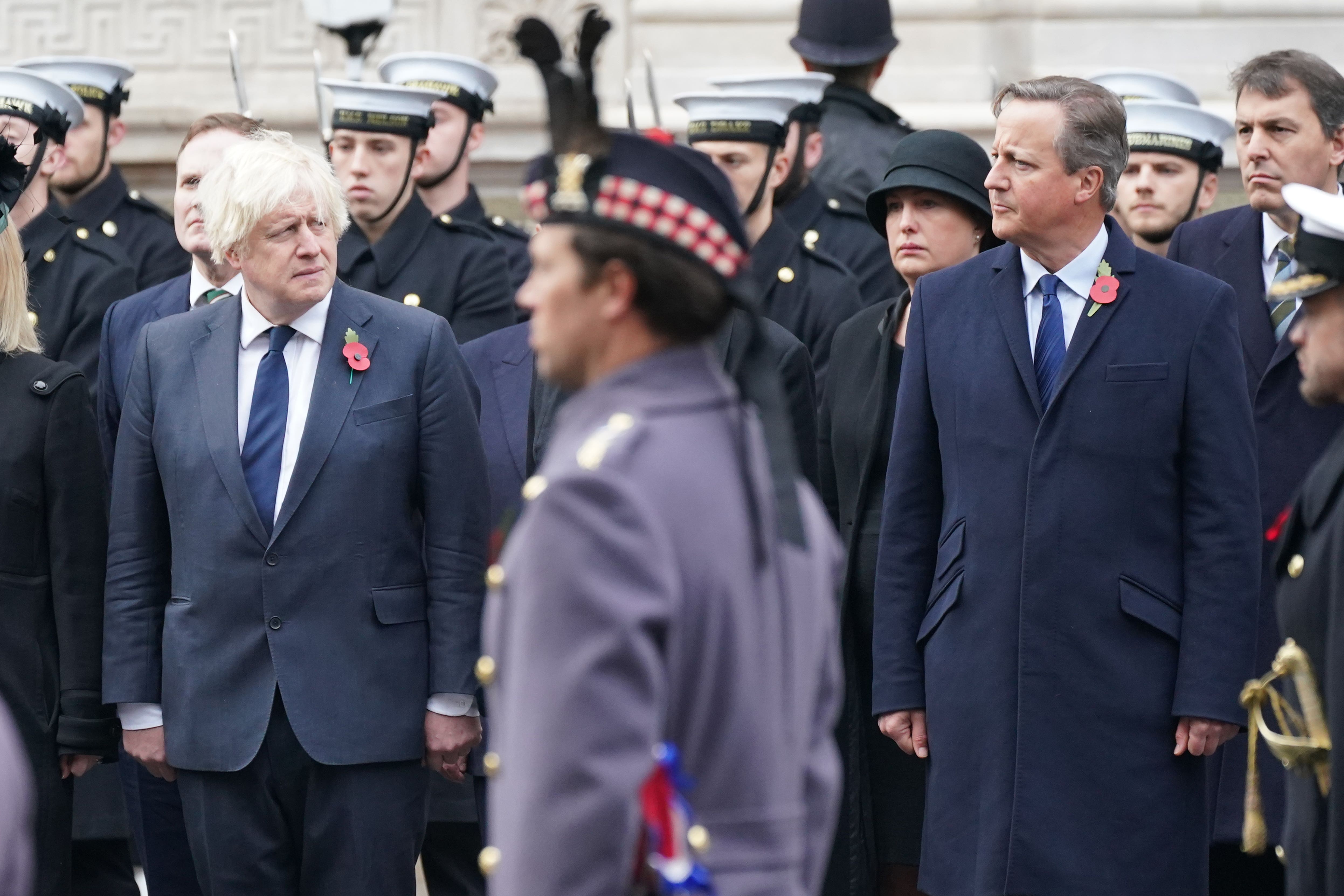Former prime ministers Boris Johnson and David Cameron (PA)