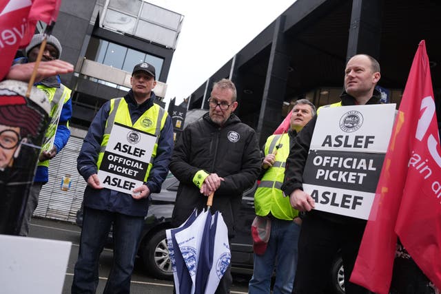 The strikes follow walkouts at Avanti West Coast, East Midlands Railway, West Midlands Railway, CrossCountry and London NorthWestern on Friday, which crippled services (Jordan Pettitt/PA)