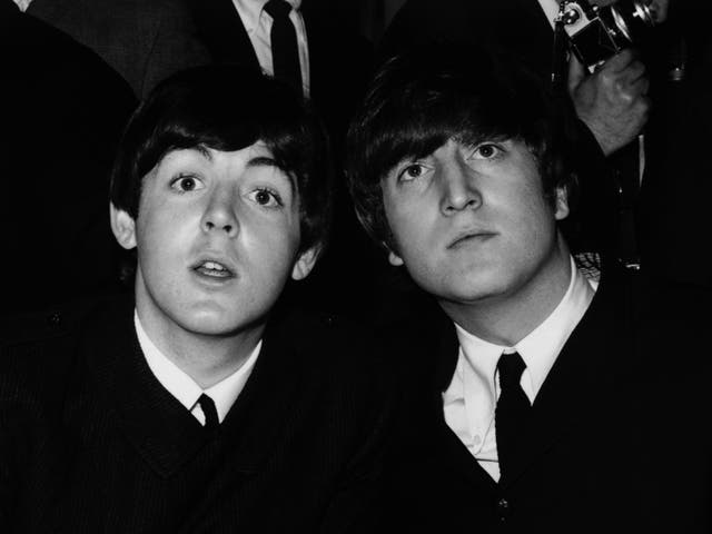 <p>Beatles Paul McCartney and John Lennon pictured in 1964 </p>