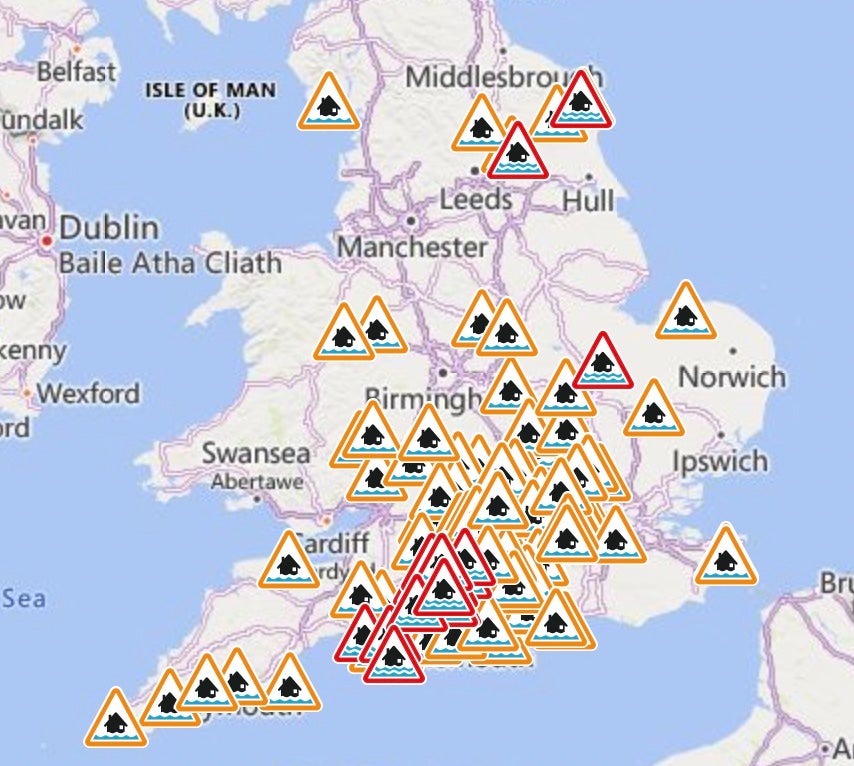 Weather live Over 100 flood alerts in place as Storm Kathleen leaves