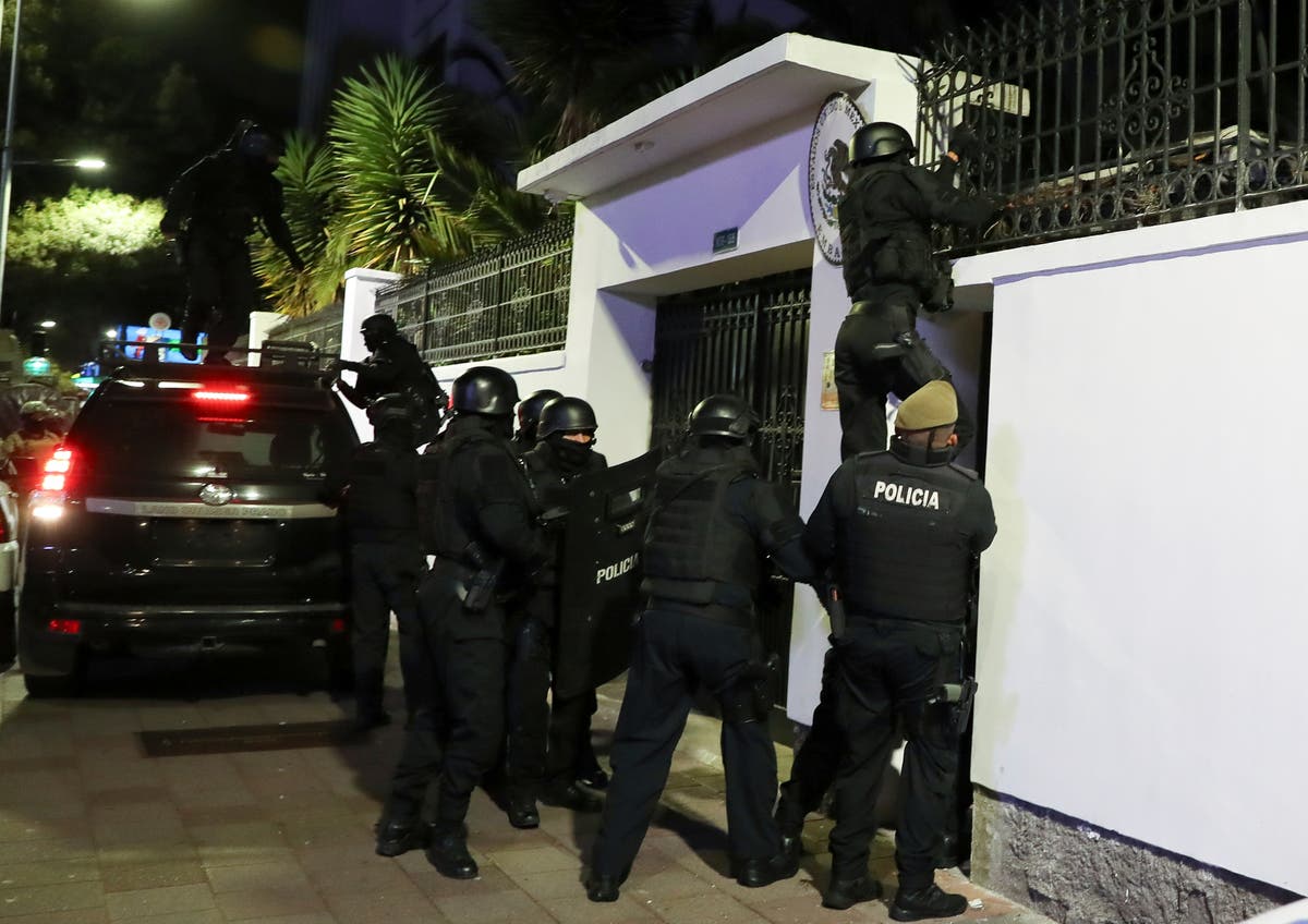 Mexico releases video of Ecuador's raid on its embassy | The Independent