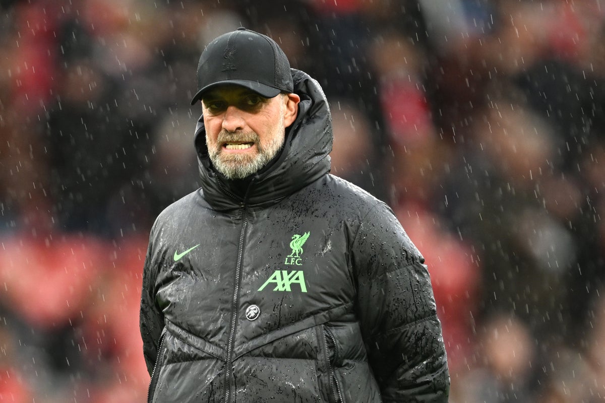 Jurgen Klopp reacts to Liverpool’s profligacy in draw at Man United