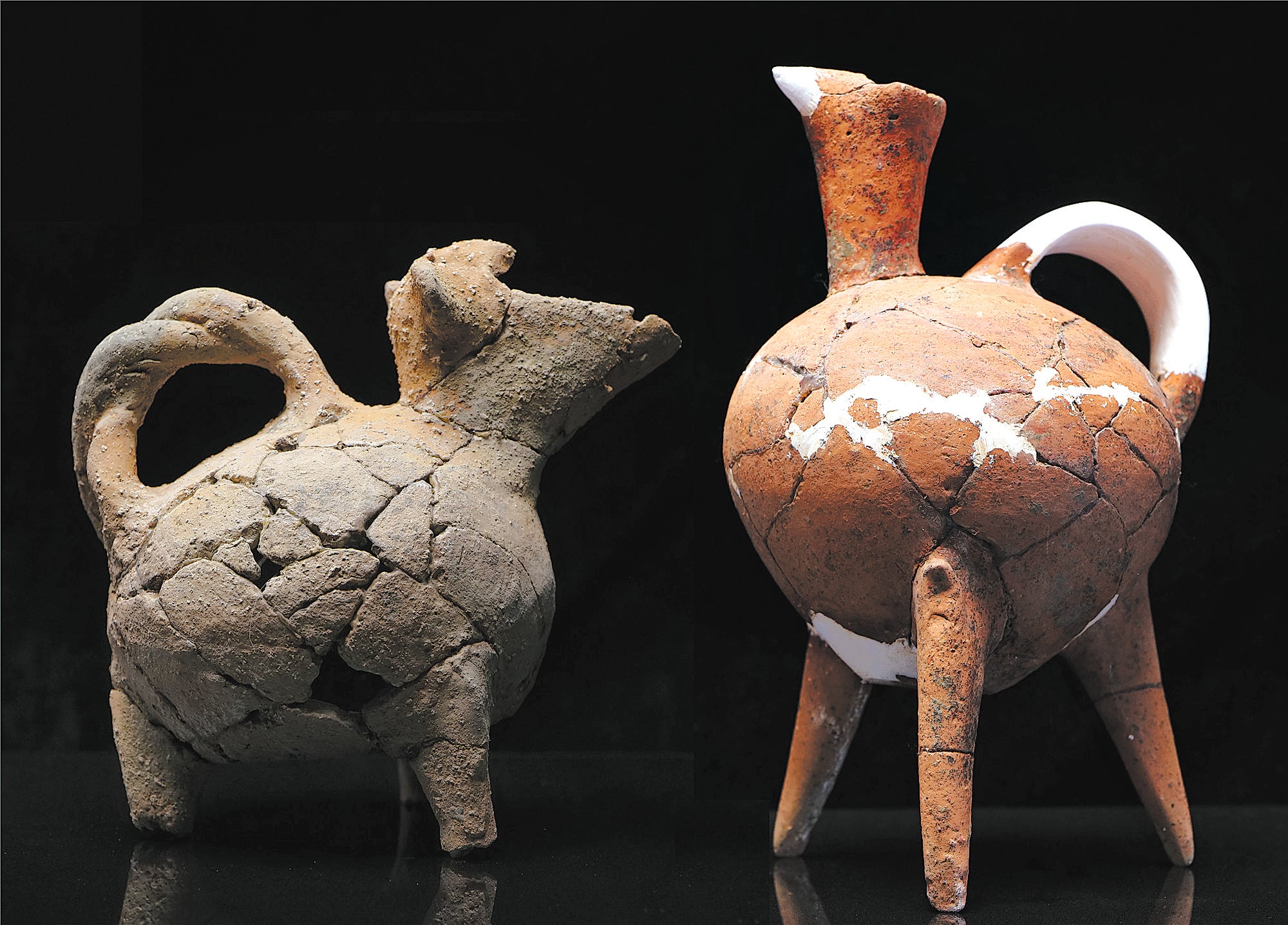Pottery ware unearthed from the Wangzhuang site in Yongcheng, Henan province