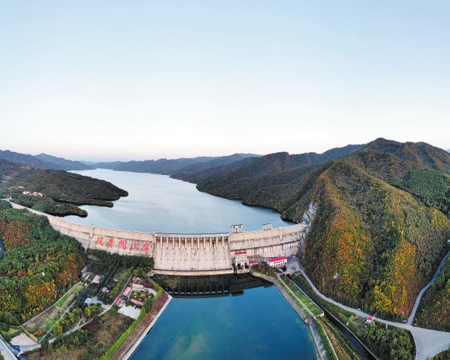 <p>A bird’s eye view of the Guanyinge Reservoir in Benxi, Liaoning province</p>