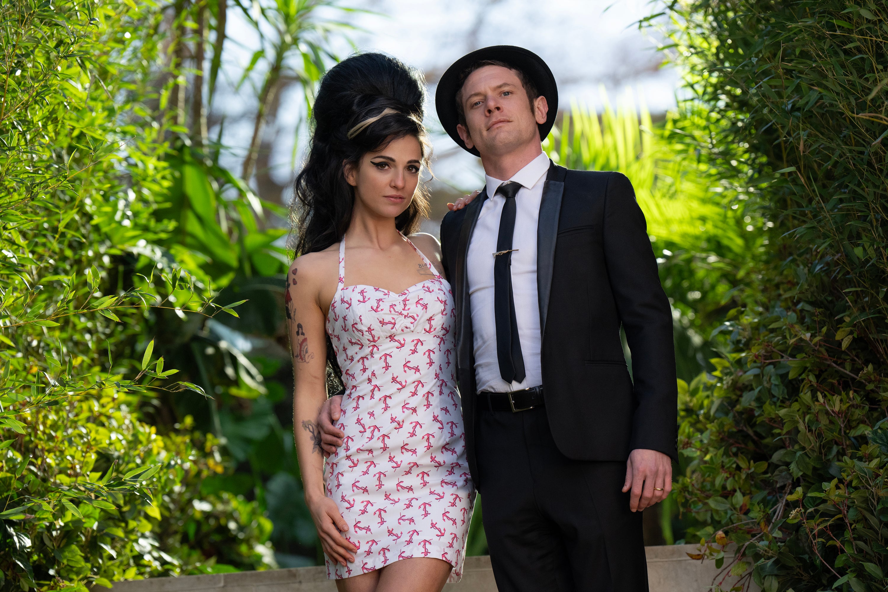 Marisa Abela (Amy Winehouse) and Jack O’Connell (Blake Fielder-Civil) in ‘Back to Black’