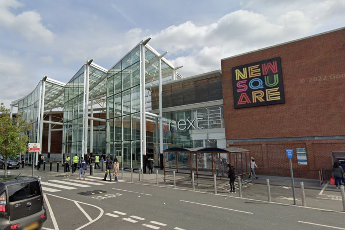 Police were called to New Square shopping centre in West Bromwich on Sunday night