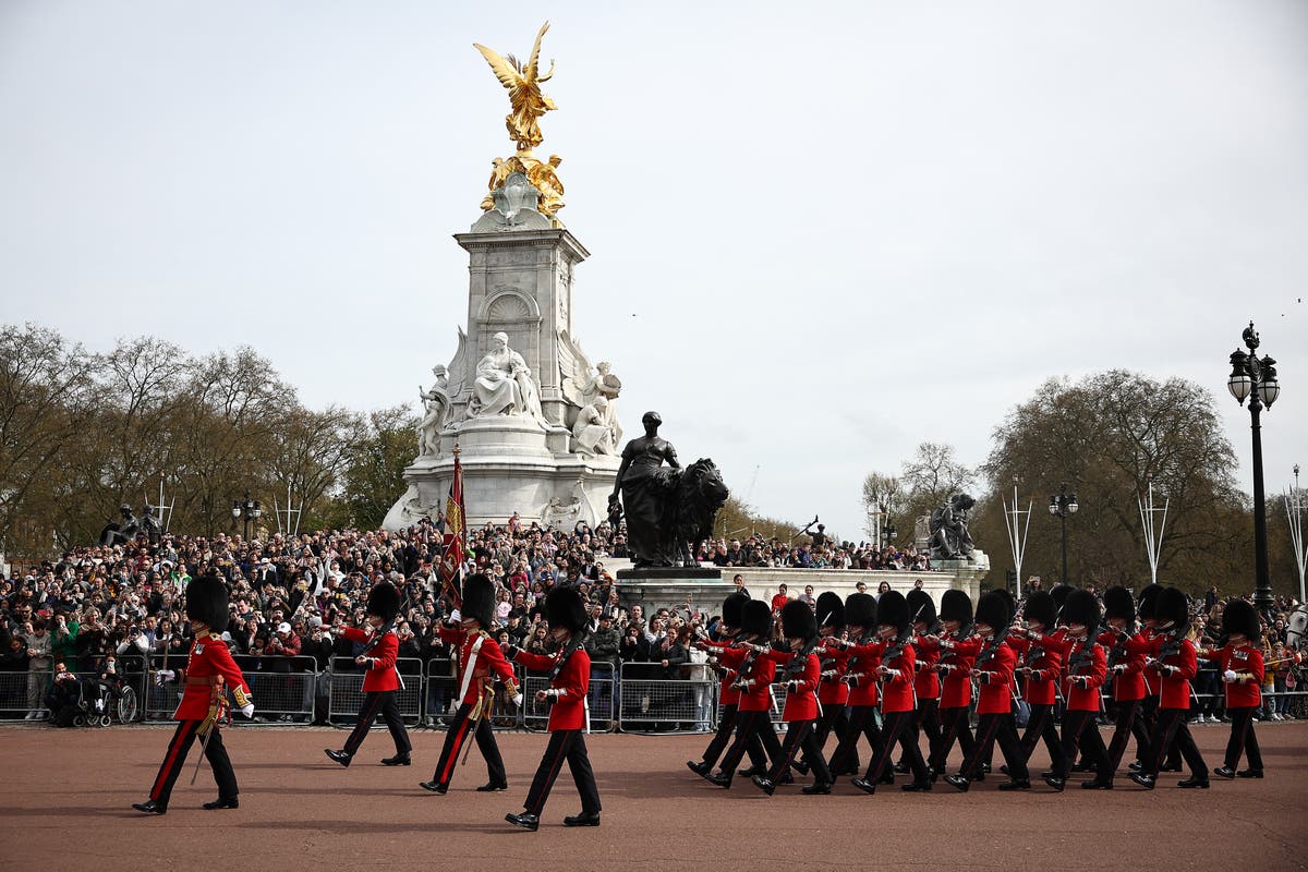 French soldiers take part in Changing the Guard at Buckingham Palace for first time French soldiers take part in Changing the Guard at Buckingham Palace for first time