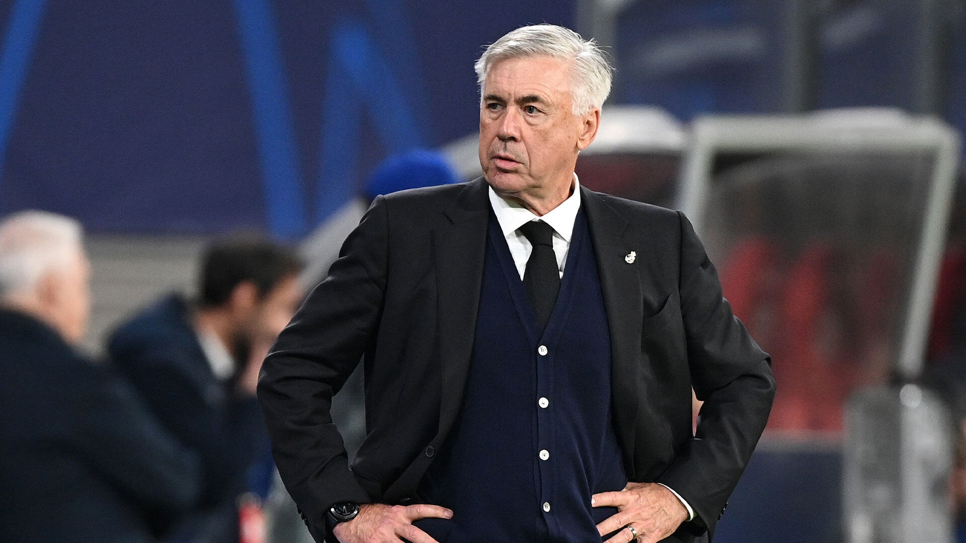<p>Watch live: Real Madrid’s Ancelotti gives team update ahead of Man City Champions League quarter-final</p>