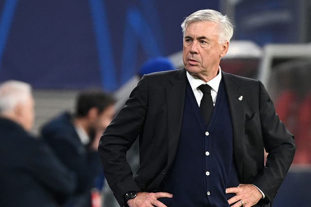 <p>Watch live: Real Madrid’s Ancelotti gives team update ahead of Man City Champions League quarter-final</p>