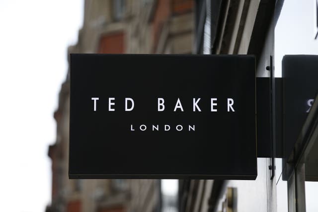Fashion retailer Ted Baker is to shut 15 UK shops (Jonathan Brady/PA)