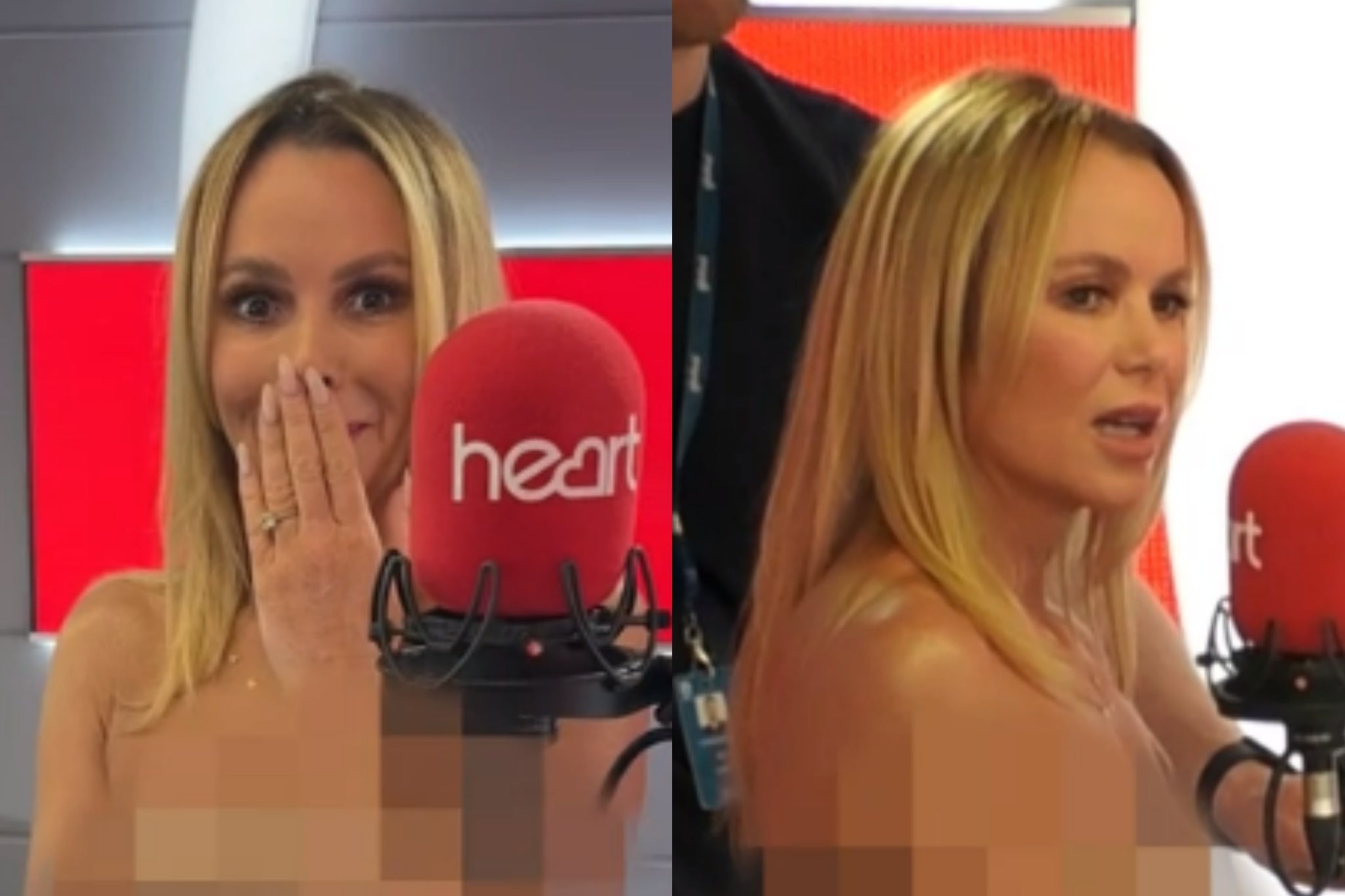 Amanda Holden poses for life-drawing class