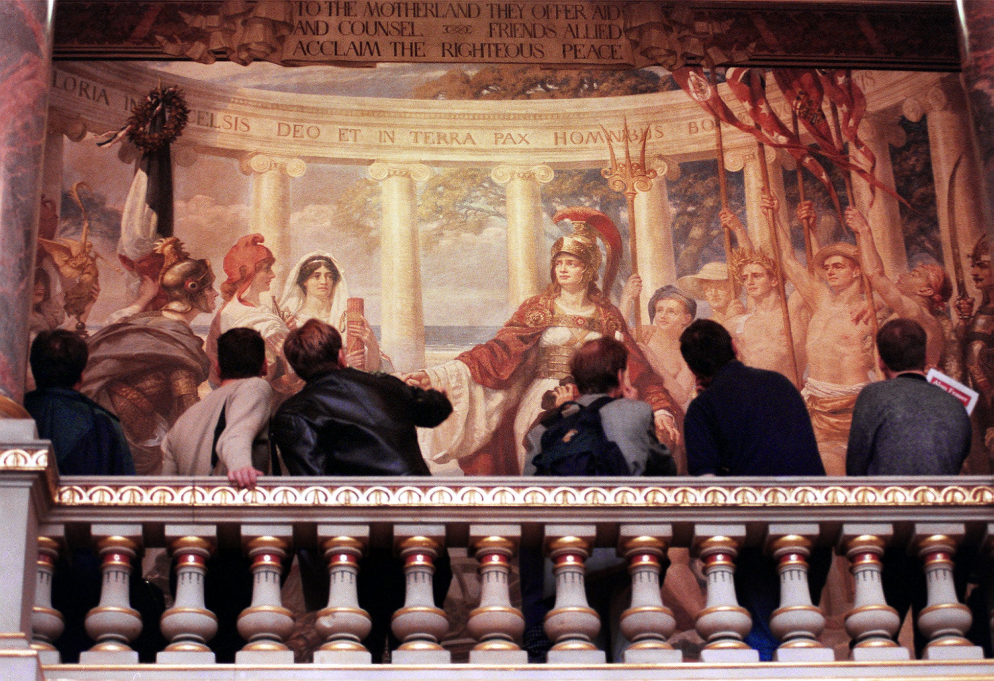 Grand designs: murals on display in the Whitehall institution