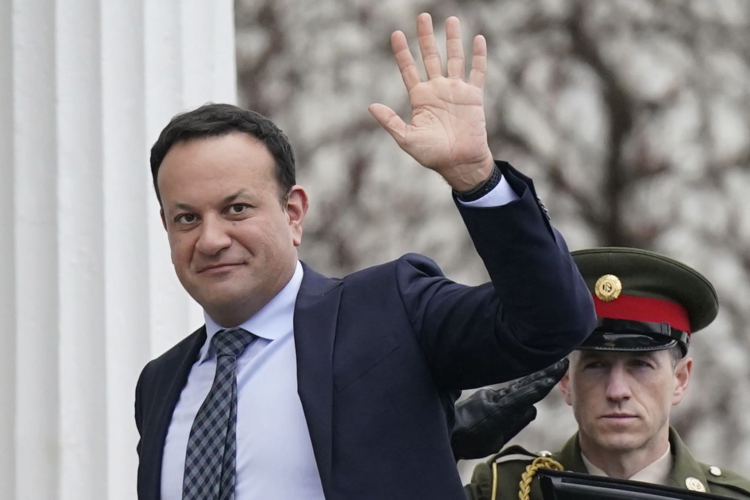 Leo Varadkar arrives at Aras an Uachtarain (Niall Carson/PA)