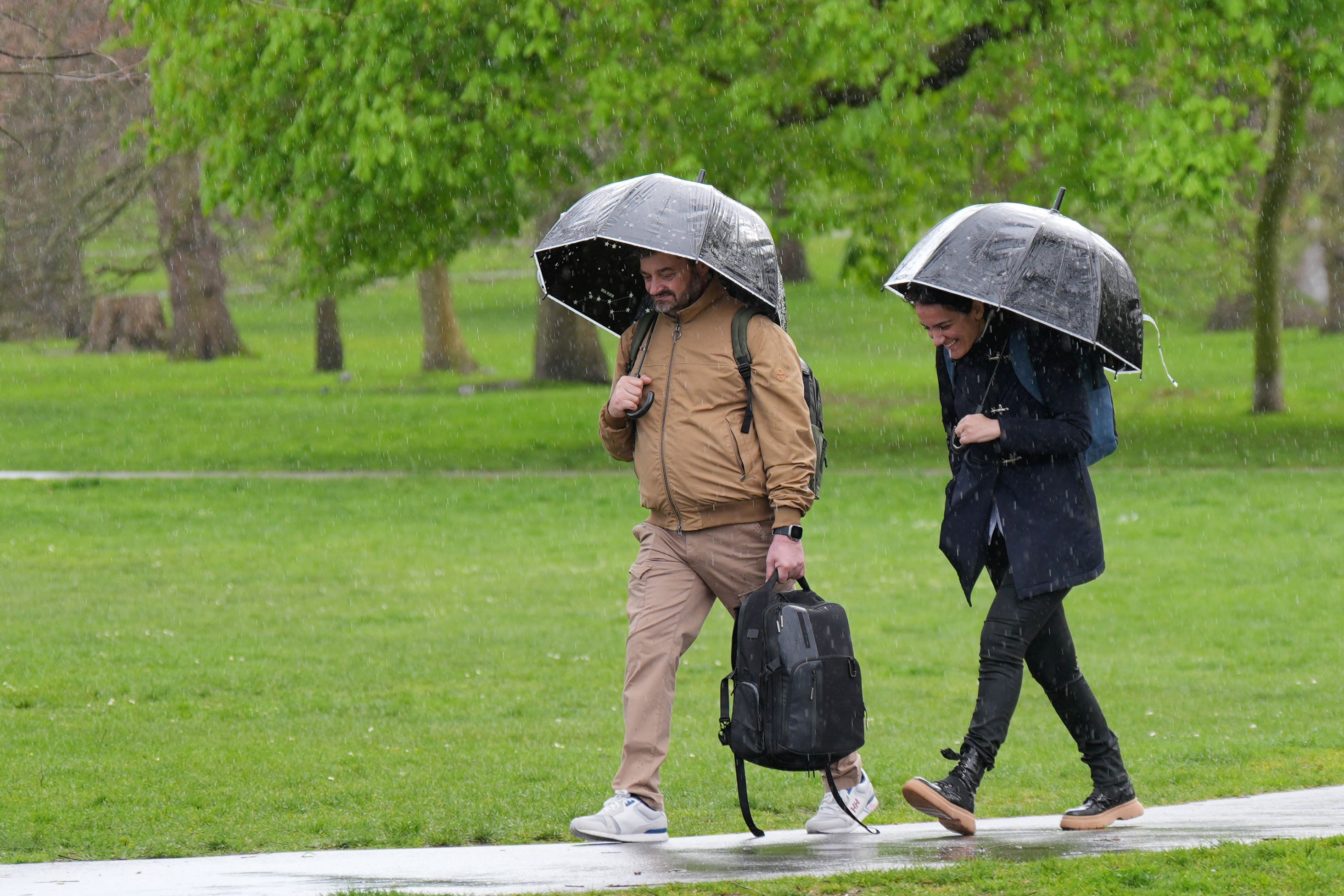 The Met Office issued six separate yellow weather warnings (Yui Mok/PA)