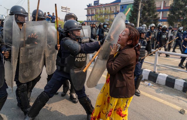 APTOPIX Nepal Protest