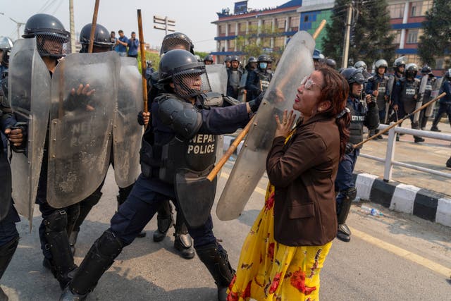 APTOPIX Nepal Protest