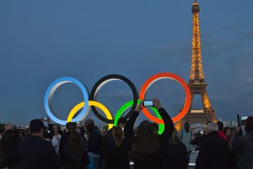 Olympic rings for the Paris Games will be displayed on the Eiffel Tower ...