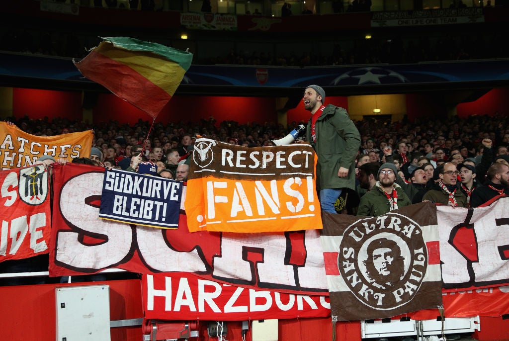 Bayern Munich fans have been banned from attending the Emirates