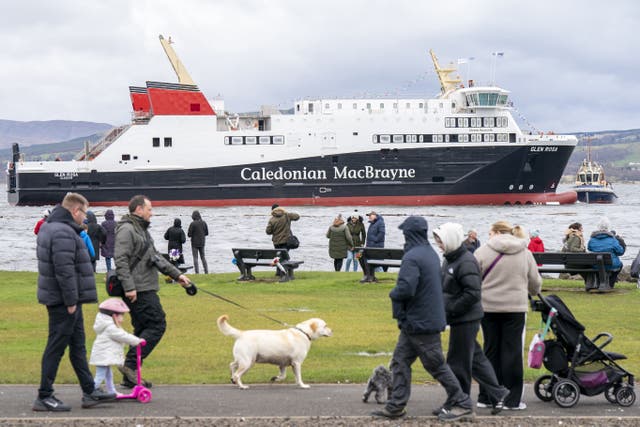 The Glen Rosa was launched on Tuesday (Jane Barlow/PA)