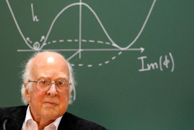 <p>Professor Peter Higgs at a conference in Oviedo in 2013</p>