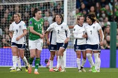 Ireland vs England LIVE: Lionesses latest score and goal updates from Euro 2025 qualifier in Dublin