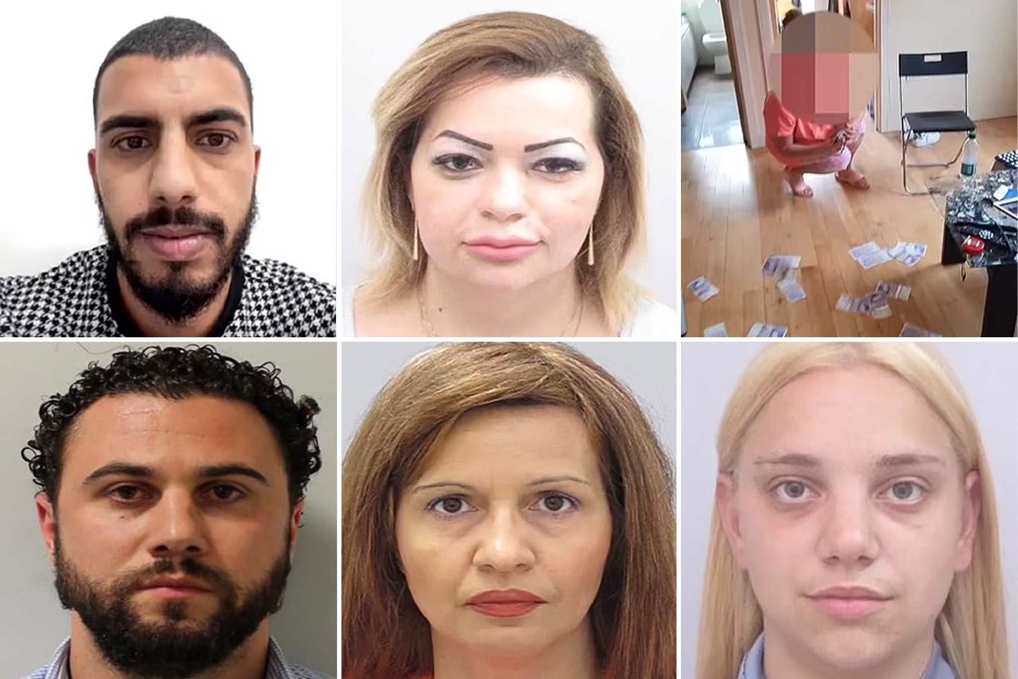 Guilty: (clockwise from top left) Stoyan Stoyanov, 27, Galina Nikolova, 38, Patritsia Paneva, 26, Tsvetka Todorova, 52, and Gyunesh Ali, 33