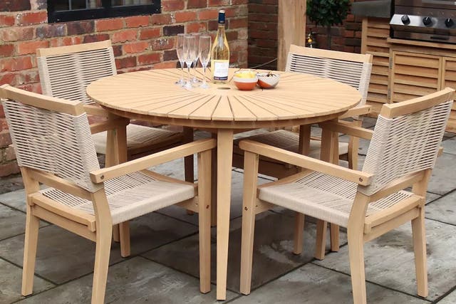 <p>Marks and Spencer have been caught in an embarrassing marketing blunder after accidentally using a bottle of Aldi wine in a garden furniture photo</p>