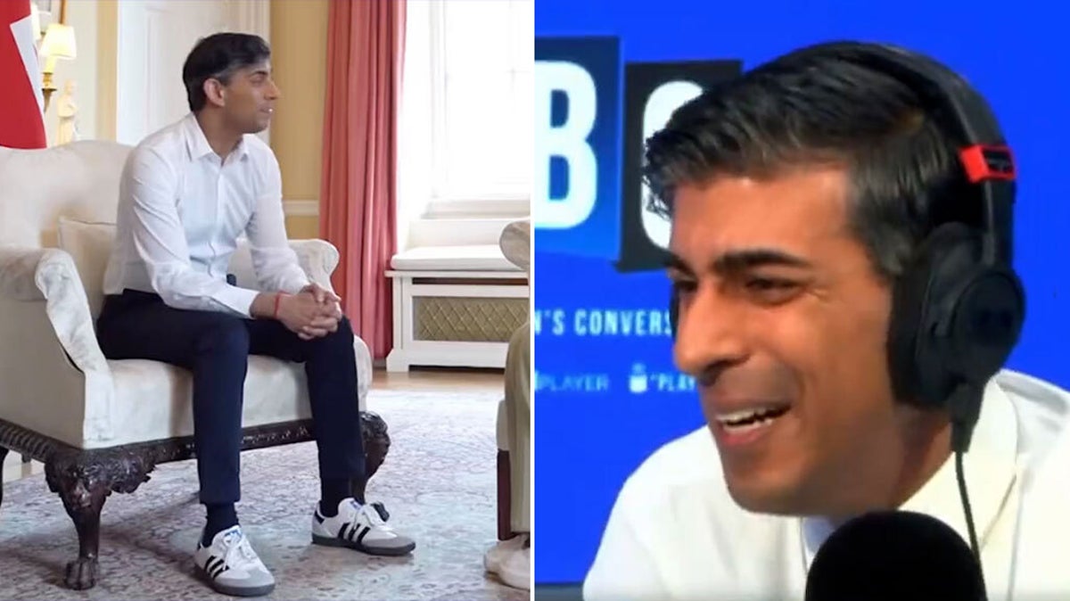 Watch: Rishi Sunak offers apology for 'ruining' Adidas Samba
