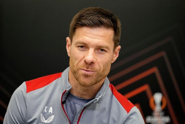 Xabi Alonso insists Bayer Leverkusen are focused on the West Ham clash and not on the Bundesliga (Martin Meissner/AP)