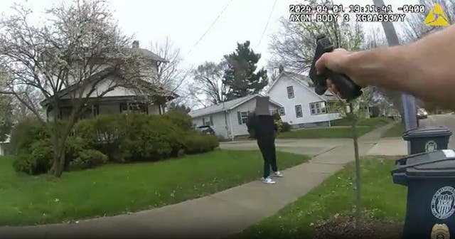 <p>Officer Ryan Westlake’s body-worn camera footage shows him shooting a 15-year-old boy who had a toy gun on 1 April 2024</p>