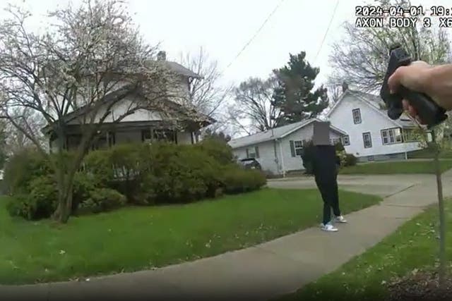 <p>Officer Ryan Westlake’s body-worn camera footage shows him shooting a 15-year-old boy who had a toy gun on 1 April 2024</p>