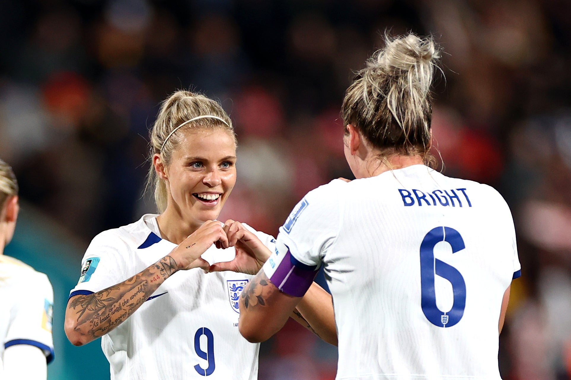 Daly celebrates scoring in England’s 6-1 win over China at the World Cup last year