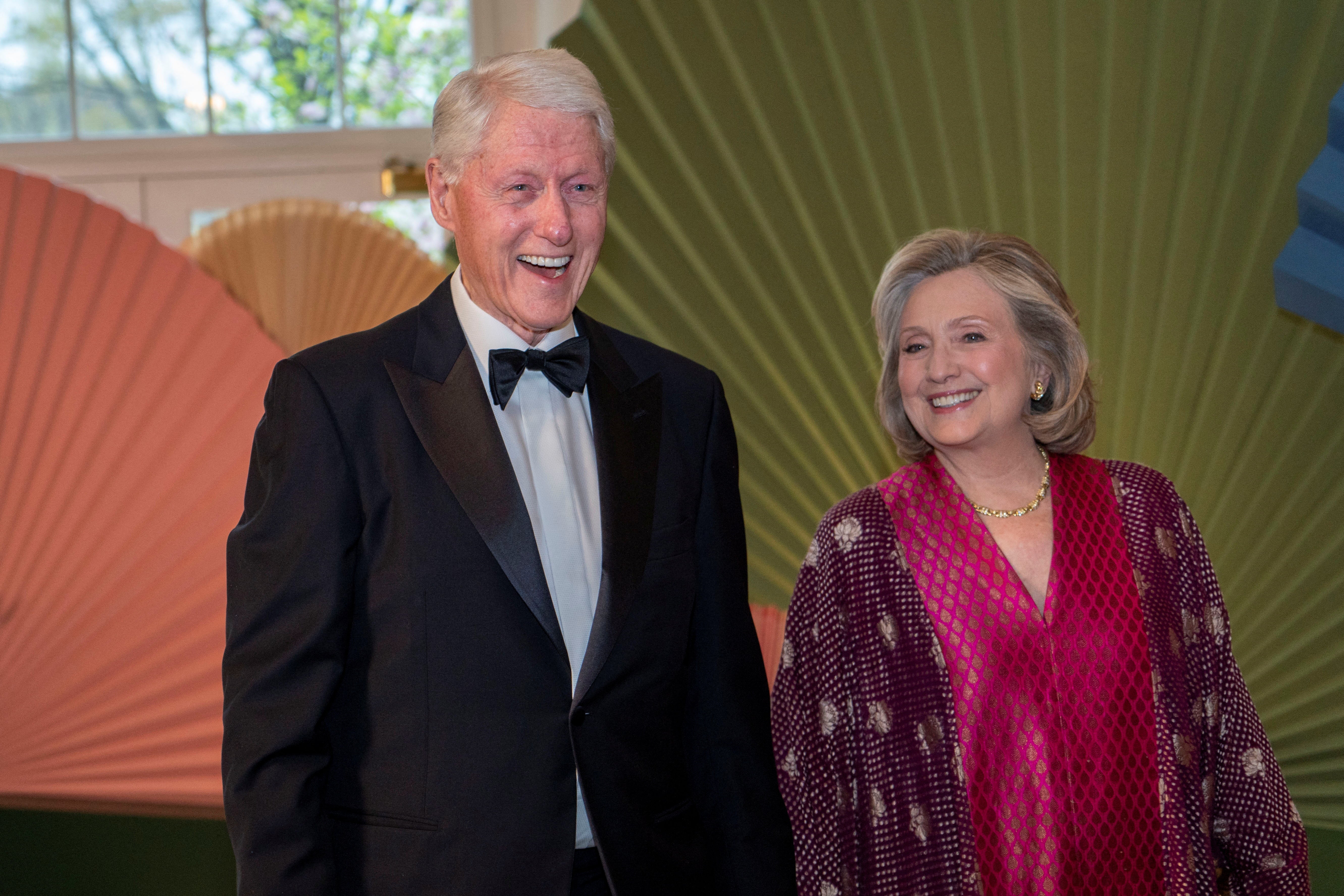 Former President Bill Clinton and former Secretary of State Hillary Clinton